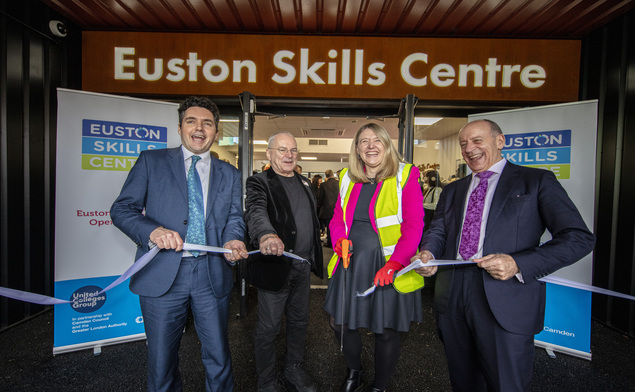 L-R Huw Merriman MP, HS2 Minister; Sir Peter Hendy, Chair, The Euston Partnership; Cllr Georgia Gould, Leader, Camden Council; Jules Pipe CBE, Deputy Mayor of London for Planning, Regeneration and Skills